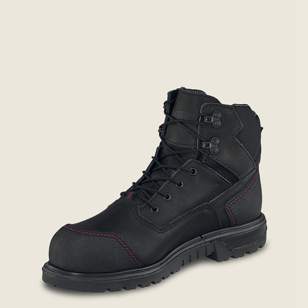 Mens Red Wing Brnr Xp - 6-inch Waterproof Toe - Safety Boots Black/Grey - MOC309168